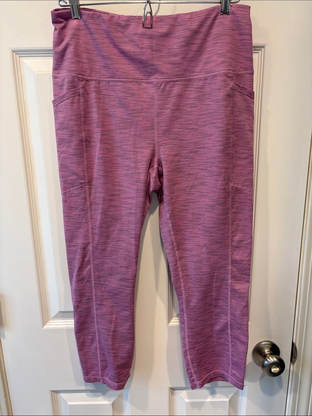 RBX womens Purple Heathered Capri Leggings
